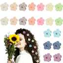 Small Flower Hair Clips Baby Toddler Mini Cute Decorative Hair Clips for Thin Hair Small Flower Claw Clips for Women Toddler Baby Kids Hair Accessories for Girls 20Pcs With 2 Box Colorful