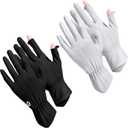 Loopeer 2 Packs Women Sun Protection Driving UV Gloves Full Finger Touchscreen Non Slip Breathable Summer Outdoor Gloves