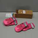 LUCKYPAW Dog Shoes for Large Medium Dogs, Breathable Dog Boots for Hot Pavement, Paw Protectors for Summer Walking Hiking Winter Snow Outdoor, No Slip Reflective Booties for Hardwood Floor-Hot Pink, 7 (Size7: 2.8" x 3.2" (W*L))