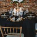 10 Pack Black Round Tablecloths, 120 Inch Stain Resistant and Wrinkle Round Table Clothes, Washable Polyester Table Clothes Cover for Kitchen Dining, Wedding Birthday Party, Buffet Restaurant, Banquet