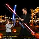 ANASABER Light Saber, Dueling Lightsaber 2 Pack, 12Color RGB Lightsabers with Metal Hilt, 4 Sound Fonts, FX Double-bladed Light Sabers for Kids Adults Birthday Xmas Gift, Halloween Cosplay, Black S8