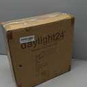 daylight24 Table Top Full Page Magnifier LED Desk Lamp, Silver - Ideal for Reading, Hobby and Crafting with LED Light Strip for Optimal Visibility, 10 inch (202055-05)