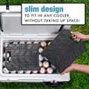 Cool Coolers by Fit & Fresh XL Slim Cooler Ice Blocks, Reusable & Long Lasting XL Ice Packs for Coolers, Slim XL Ice Packs for Cooler Bags, Space Saving, Quick Freeze, 10"x 13", Black, 3PK