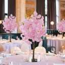 BLOSMON Cherry Blossom Tree Centerpiece: 6 Pcs Pink 39.3 Inch Tall Artificial Cherry Blossom Flower Branches Trees Floral Arrangement for Wedding Table Home Party Event Room Indoor Decoration