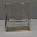 Feyarl Gold Glass Brochure Holder 8.5 x 11 Business Pamphlets Booklets Holder Flyer Trifold Display Stand for Office Tabletop Countertop Trade Show Exhibitions Magazines Menu Journals Literatures