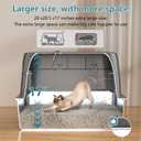 XXXL Jumbo Stainless Steel Litter Box with Lid, 26" L x 18" W x 17" H Extra Large Stainless Steel Litter Box, 400 Count Cat Poop Bags + Cat Litter Mat,Non-Sticky, Anti-Leakage, Easy to Clean