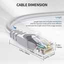 Cat 6 Ethernet Cable 15 ft Network RJ45 Unshielded Cat6 Patch Cable Internet for PC, TV, Laptop, Router and Printer, Light Gray, 1 Pack