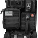 Car Seat Backrest Organizer with 5 Removable Molle Medical, Phone and Executive Organizers Tactical moll car panel organizer for cars, trucks, Ford Jeeps, Black