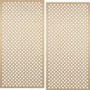 Therwen 2 Pcs Decorative Aluminum Sheet Metal Cloverleaf Sheet 24 x 12 Inch Perforated Metal Panels 0.04 Inch Thick Brass Mesh Decorative Panels for Indoor Outdoor