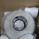 4 inch Radon Fan Installation Kit - 2 Speed Radon Mitigation Fan 260/188CFM Inline Centrifugal Fan with Rubber Couplers (4 inch x 3 inch) and Air Pressure Indicator