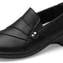 KORDAL Women's Comfortable & Lightweight Black Leather Loafers Slip-Ons Stylish Business Casual Dress Shoes Work Office Everyday Walking Shoes for Women 36EUR M Black