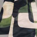 Green and Black Abstract Pillow Covers 18x18, Contemporary Home Decor, Modern Minimalist Green and Black Decorative Throw Pillow Covers for Home Bedroom Living Room Set of 2