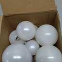 12 Pcs White Pearl Christmas Ornaments for Tree Various Sizes Matte White Christmas Ball Ornaments for Home Decoration Thanksgiving Party DIY Gift