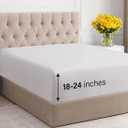 Extra Deep Twin XL Fitted Sheet - Hotel Luxury Single Fitted Sheet Only - Easily Fits 18 inch to 24 inch Mattress - Ultra Soft, Wrinkle Free with Extra Deep Pockets - Breathable & Comfy - French Grey