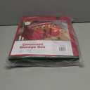 Large 128 Christmas Ornament Storage Box, Adjustable Compartment Dividers, Dual Zipper, Stackable Holiday Decorations Organizer with Lid, Xmas Durable Fabric Bin, Reinforced Handles Space-Saving (Red)