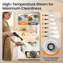 2500W Handheld Steam Cleaner for Home, 6-Level High Pressure Steam Gun, Steam Machine w/40.6oz Tank, Portable Car Steamer for Auto Detailing & Cleaning, Car, Floor, Furniture, Tile Grout, Wall