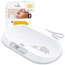 Beurer BY90 Digital Baby & Pet Scale with Bluetooth for Infants, Cats & Dogs, Weighing in Lbs/Oz/Kg up to 44 lbs, Hold & Tare Function for Accuracy & Curved Platform