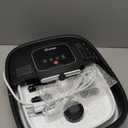 HOSPAN Collapsible Foot Spa with Heat, Bubble, Red Light, and Temperature Control, Foot Bath Massager with 8 Shiatsu Massage Rollers, Pedicure Foot Spa for Relaxation and Stress Relief, Black