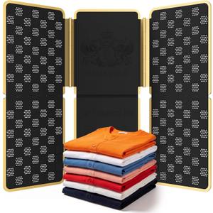 BoxLegend Shirt Folder V7 Metal for Wear Resistance Clothes Folding Board Storage Tshirt Folder Board Metal Edging and Joints Laundry Folding Board Black