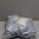 No Hooks Needed Linen Textured Shower Curtain with Snap-in Fabric Liner Set,Hotel Luxury Decor Waterproof Shower Curtains for Bathroom with Mesh Top Window,Washable,71Wx74H,Fog Blue