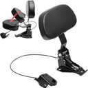 Adjustable Rider Backrest with Pad for Harley Touring Road King Street Glide FLHR FLHX 2009-2025 2024 2023 2022 2021 (Black)