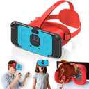 Upgraded VR Headset for Switch 2 (2025), Switch 2 VR Virtual Boy Glasses with Adjustable HD Lenses and Comfortable Head Straps with Widen Padded, Labo VR Kit 3D Goggles for Switch 2 Accessories, Orange & Blue