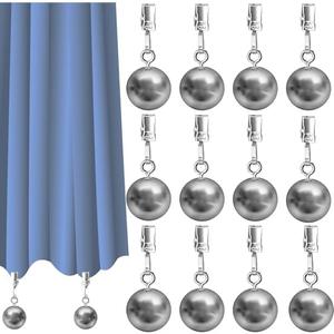 12 Pack Curtain Weights for Outdoor and Indoor, Stainless Steel Weight Clip for Drapery, Pergola, Patio, Gazebo, Cabana