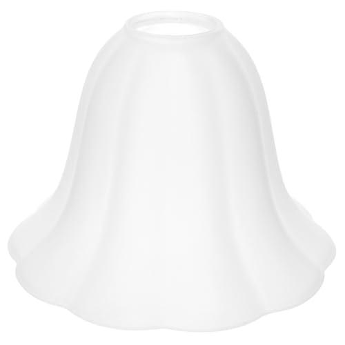 Veemoon E27 Vintage Glass Lampshade Small White Frosted Glass Lampshade European Flower Shape Lamp Shade Tulip Light Covers Replacement for Table Wall Ceiling Light Home Office Dining Room