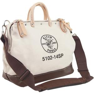 Klein Tools 5102-14SP Tool Bag with Detachable Shoulder Strap 14-Inch, 10 Inside Pockets for Hand Tool Organization