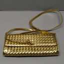 KDranxi Woven Handbag for Women Evening Shoulder Bag Casual Leather Handbag Fashion Crossbody Clutch Purse Gold