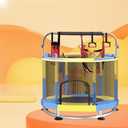 60" Trampoline for Kids (Blue Yellow)