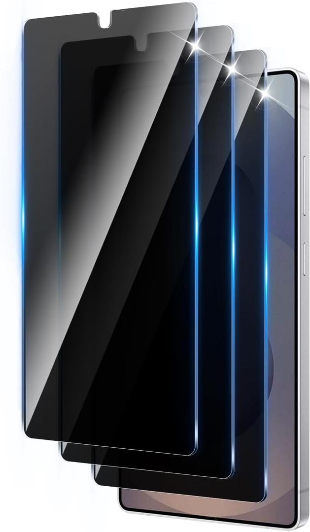 3 Pack Privacy Screen Protector Designed for Samsung Galaxy S25 Ultra,Full Coverage Anti-Spy Tempered Glass Film,9H Hardness,Anti-Fingerprint,Bubble Free,Easy to Install