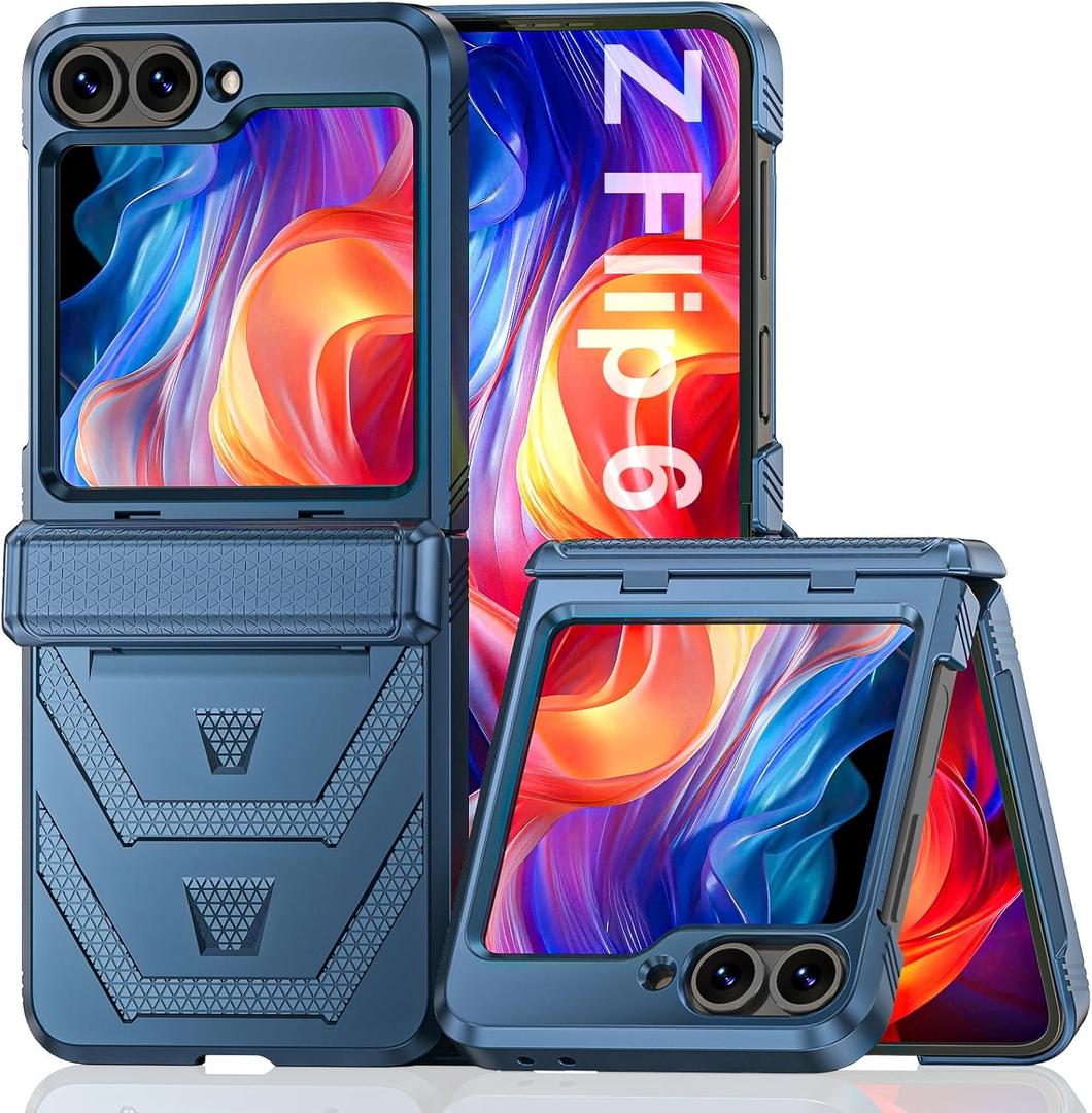 YWXTW for Samsung Galaxy Z Flip 6/Z Flip 7 FE Case with Hinge Protection, Full Body Slim Shockproof Matte Phone Case Cover for Galaxy Z Flip 6/Z Flip 7 FE Accessories