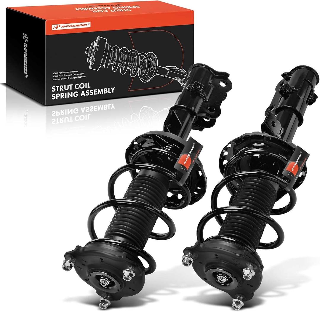 A-Premium Front Complete Struts Compatible with Hyundai Elantra 2017-2020 & Kia Forte 2020-2022 - 2x Replacement Suspension Shock Absorber with Coil Spring Assembly