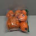 9PCS Fall Pumpkin Decor - Plastic Artificial Fake Pumpkins Used for Home Party Outdoor Decor and Thanksgiving Decorations(Orange)