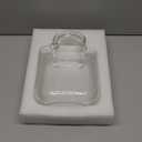 OLEEK Purse vases for Flowers Glass Bag vase -10 Inches- Blue for centerpieces & Fish Bowl - Handbag Unique Flower vase Decorative - Glass Handbag vases for Cute Room Decor (Clear Transparent)