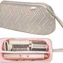 Leudes Hair Tools Travel Bag for Shark Flexstyle Carrying Case Portable Shark Hair Air Wrap Dryer Case Waterproof Dustproof Flat Curling Iron Travel Organizer (Camel) (467.17 cubic inches)