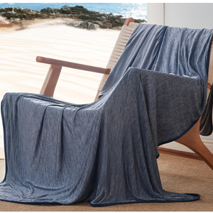 Bedsure Navy Blue Cooling Blanket for Hot Sleepers - Summer Cold Throw Blanket for Bed, Arc-Chill Lightweight Summer Bedding, Cool Thin Ice Cold Cooled Throws with Rayon Derived from Bamboo, 50x70