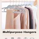 HOUSE DAY Grey Plastic Hangers 30 Pack, Slim Space Saving, Non Slip Clothes Hangers with Rubber Pads, Sturdy Heavy Duty Coat Hanger for Closet, S-Shaped Hanger for Shirt, Suit, Pant, Skirt
