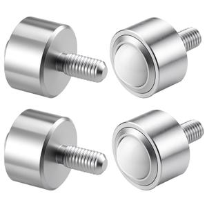 4 Pcs 1 Inch Heavy Duty Nylon Ball Transfer Bearing Roller, 560 Lbs Total Load Capacity, 360 Conveyor Roller, Ball Transfer Unit with Thread Stem for Workbench Table