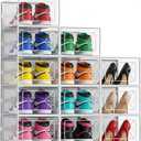 DUMOS Stackable Shoe Storage Boxes, 12-Pack Plastic Shoe Organizers with Lids, Large Shoe Rack & Holder for Closet, Under Bed, Entryway, Sneaker Display and Storage Containers, White