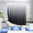OLANLY Bathroom Rug Set 2 Piece, Soft Absorbent Microfiber Bath Mats and U-Shaped Contour Toilet Rug, Non-Slip, Machine Wash Dry, Shaggy Bath Mats for Bathroom (24"x16"+24"x20", Light Royal Blue)
