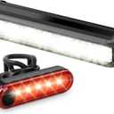 LED Bike Light for Night Riding, 2025 Upgraded Bright Rechargeable Bicycle Light Set 5 Modes IPX6 Waterproof MTB Off-Road Cycling Commuting