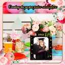 Spiareal 6 Pcs Graduation Photo Centerpieces for Table Class of 2026 Graduation Decorations 6 Inch Picture Display Frame Hollow Picture Props Box for 2026 Congrats Grad Party Favors(Black)