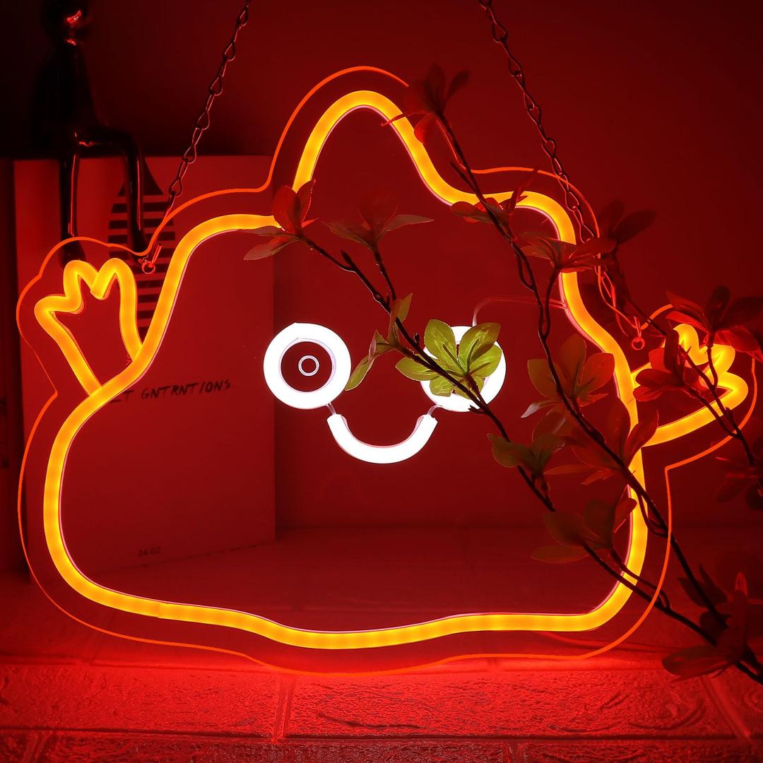 Cartoon Neon SignLED Neon Light Up Sign for Wall Art DecorGifts for Teen BoysTeenage GirlsGame PlayerGamer Party Decorations Gifts