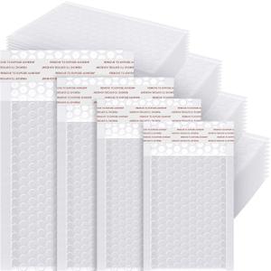 Henoyso 100 Pcs Bubble Mailer 4 Sizes Self Adhesive Waterproof Padded Envelopes Cushioning Seal Bubble Shipping Envelopes for Mailing Packaging Small Business Packing Supplies (White)