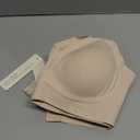 Vertvie Womens Seamless Jelly Bras No Underwire Comfort Push Up Bras Buttery Soft Wireless Bralette Full Coverage Sports Bra (Small, Skin)