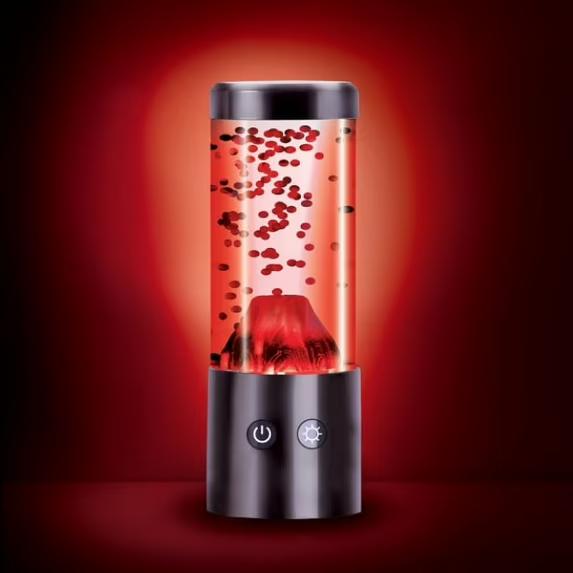 Merkury Innovations New 9-Inch RGB Volcano LED Mood Night Light - USB Powered, Motion Simulation