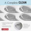 Delta Faucet Refresh Premium Elongated Electric Bidet Toilet Seat, Warm Water Bidet, Heated Seat Bidet, Bidet Attachment for Toilet, Toilet Seat Bidet, Bidet Toilet Seat Elongated, White 893006E-WH