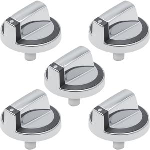 5 Pack W10284885 Stove Knobs, Replacement for Whirlpool Range Oven Burner Accessories, Replaces WPW10284885 AP6018699 PS11752001